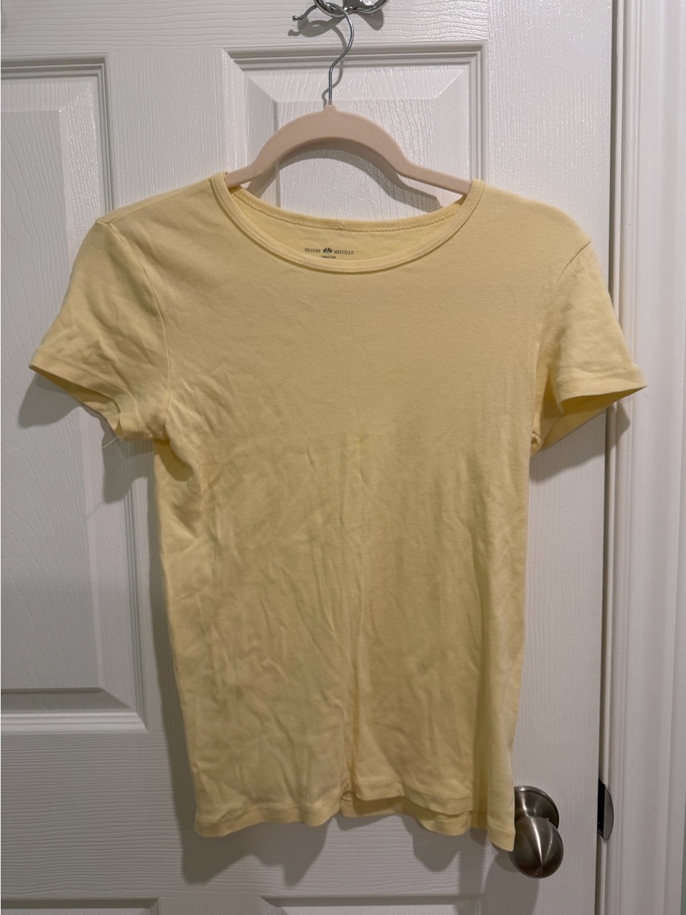 Brandy Melville Butter Yellow Crewneck Tee 100% Cotton